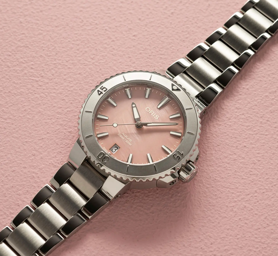 ORIS  Женские швейцарские часы, автоматический механизм, сталь, 36,5 мм